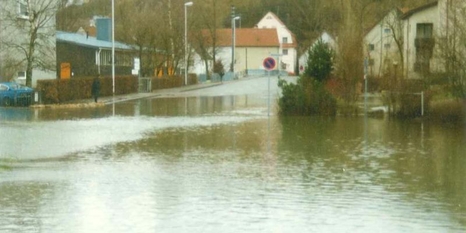 Hochwasser 1988 in der Boschstraße 